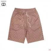 short gucci homme prix bas cordon de serrage logo short brun